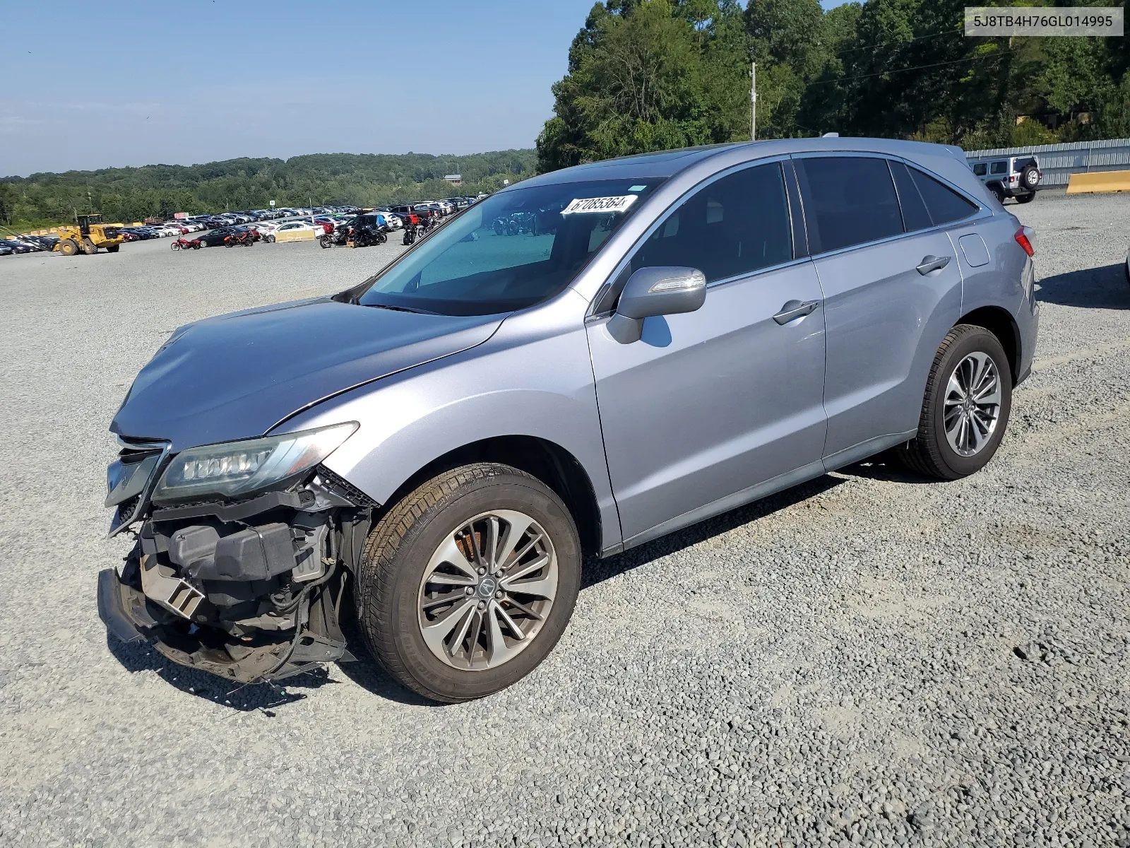 2016 Acura Rdx Advance VIN: 5J8TB4H76GL014995 Lot: 67085364