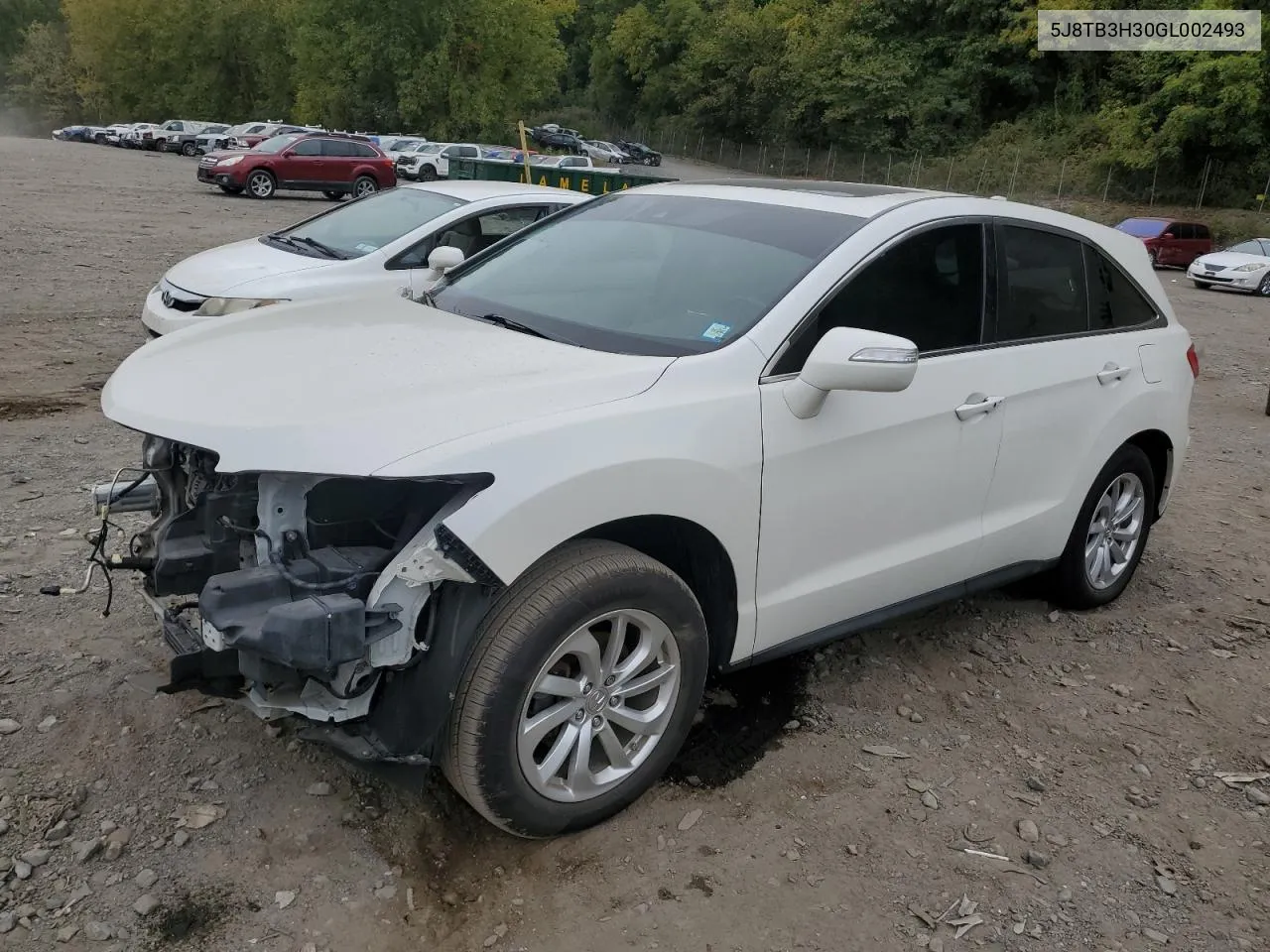 2016 Acura Rdx VIN: 5J8TB3H30GL002493 Lot: 67855314