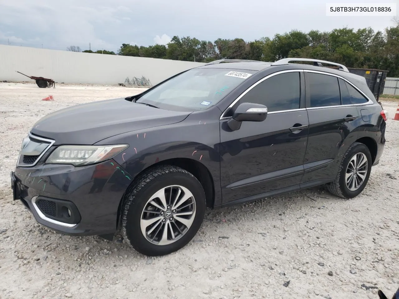 2016 Acura Rdx Advance VIN: 5J8TB3H73GL018836 Lot: 68743574