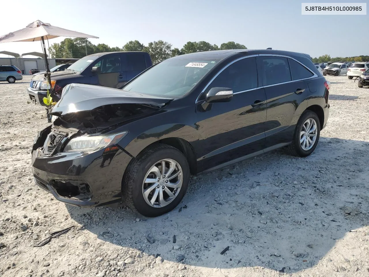 2016 Acura Rdx Technology VIN: 5J8TB4H51GL000985 Lot: 71049554