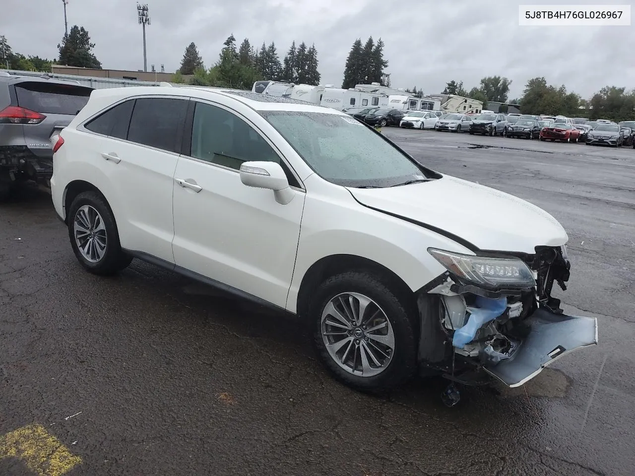 2016 Acura Rdx Advance VIN: 5J8TB4H76GL026967 Lot: 72955994