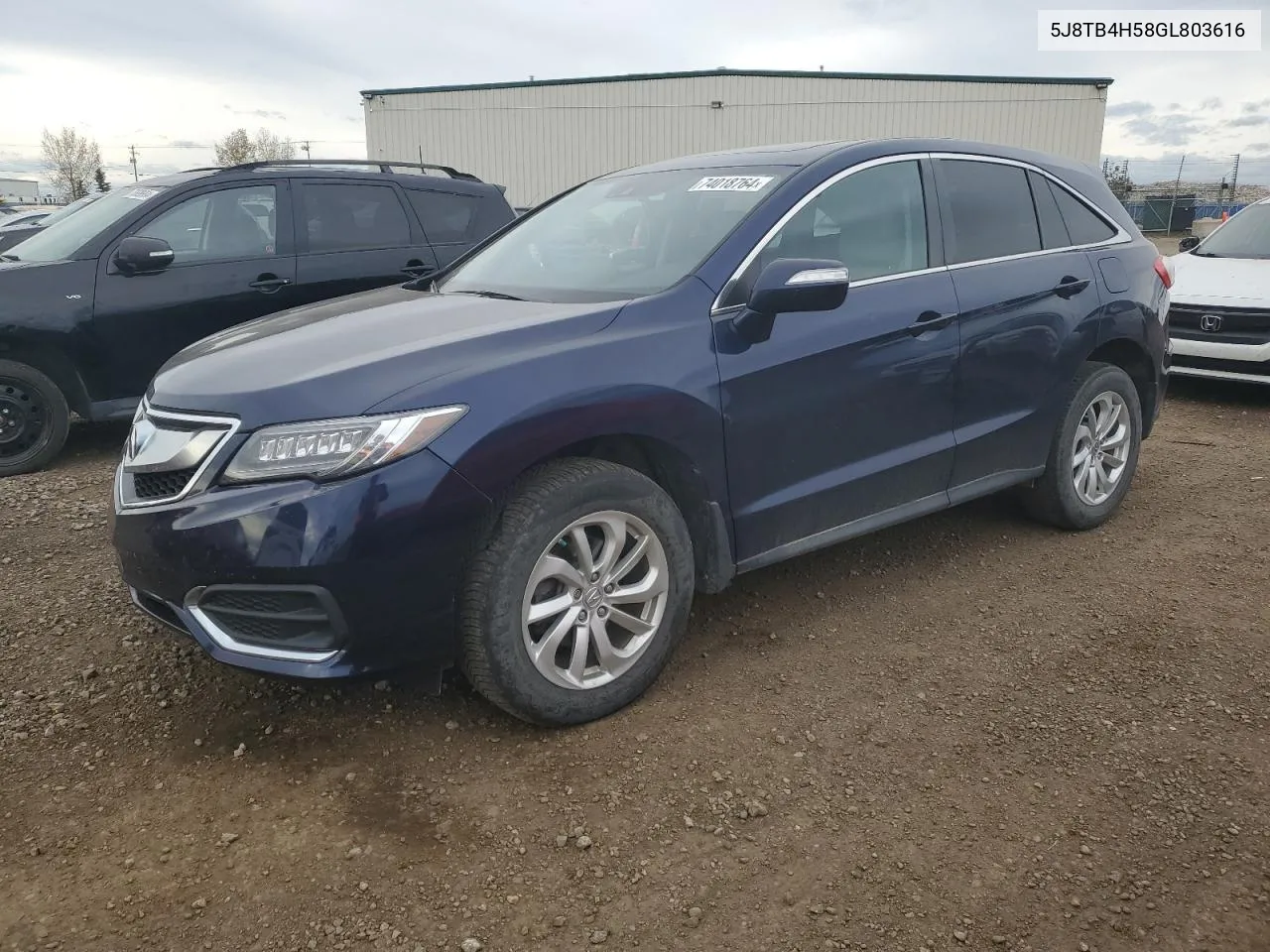 2016 Acura Rdx Technology VIN: 5J8TB4H58GL803616 Lot: 74018764