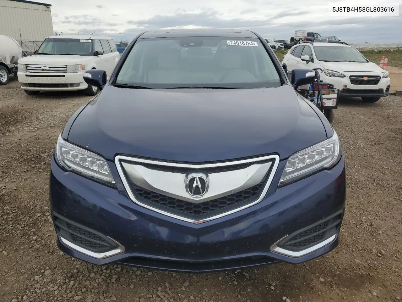 2016 Acura Rdx Technology VIN: 5J8TB4H58GL803616 Lot: 74018764