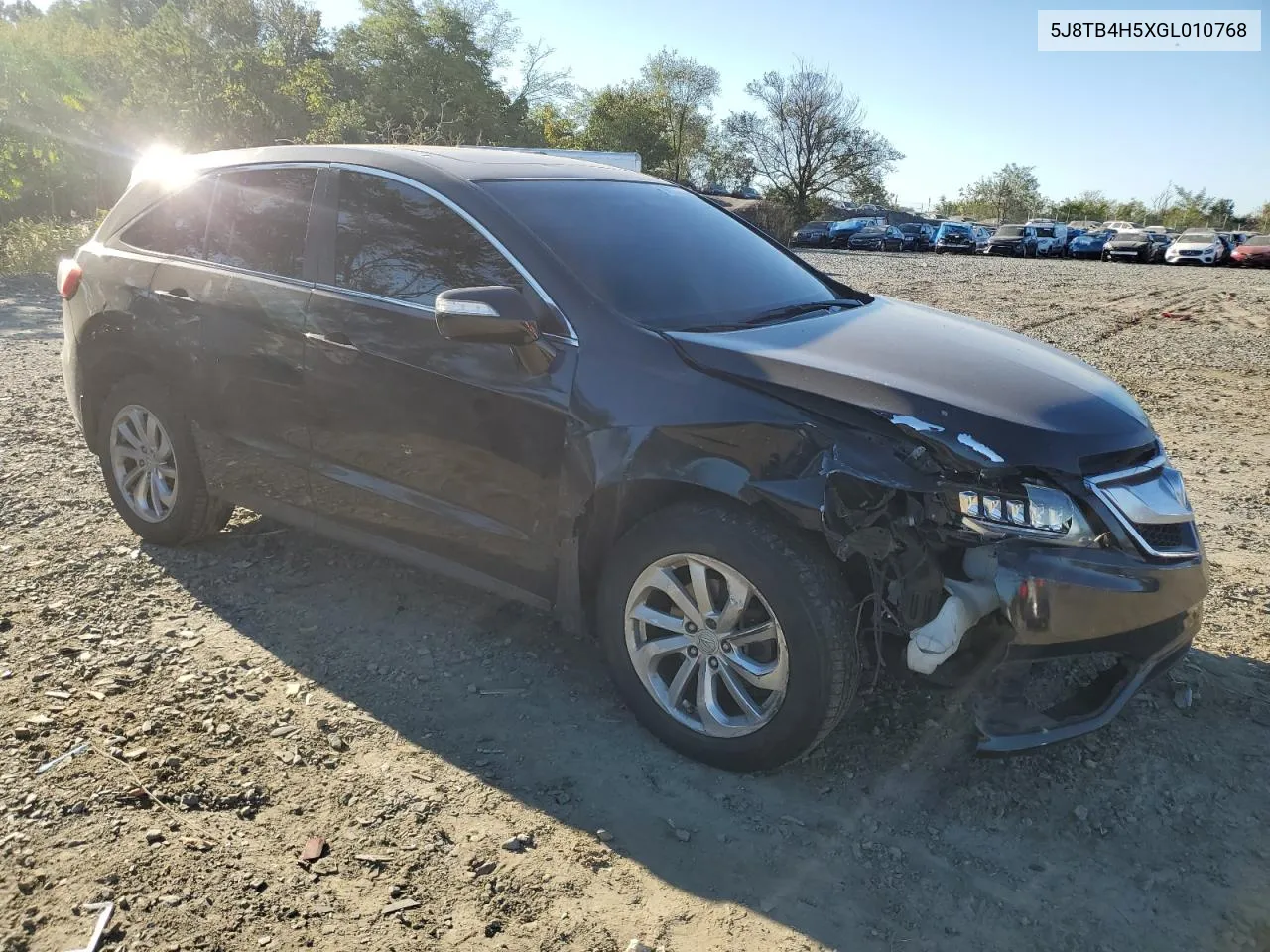 2016 Acura Rdx Technology VIN: 5J8TB4H5XGL010768 Lot: 74791004