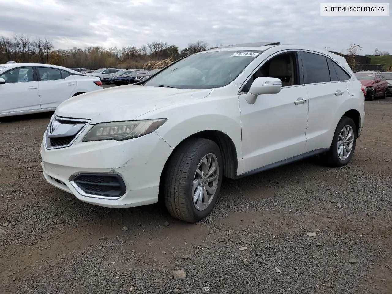 2016 Acura Rdx Technology VIN: 5J8TB4H56GL016146 Lot: 77203694