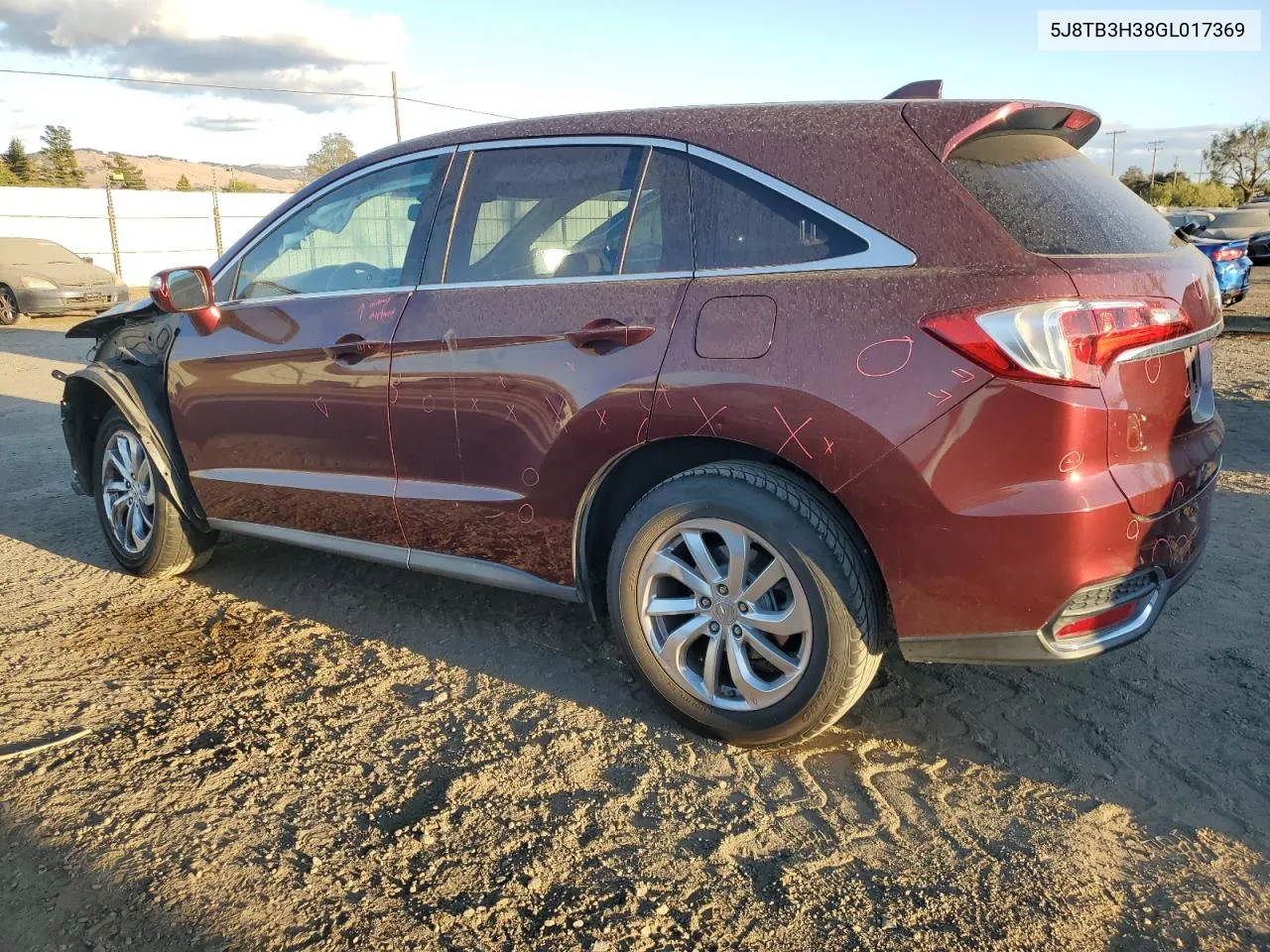 2016 Acura Rdx VIN: 5J8TB3H38GL017369 Lot: 78405534