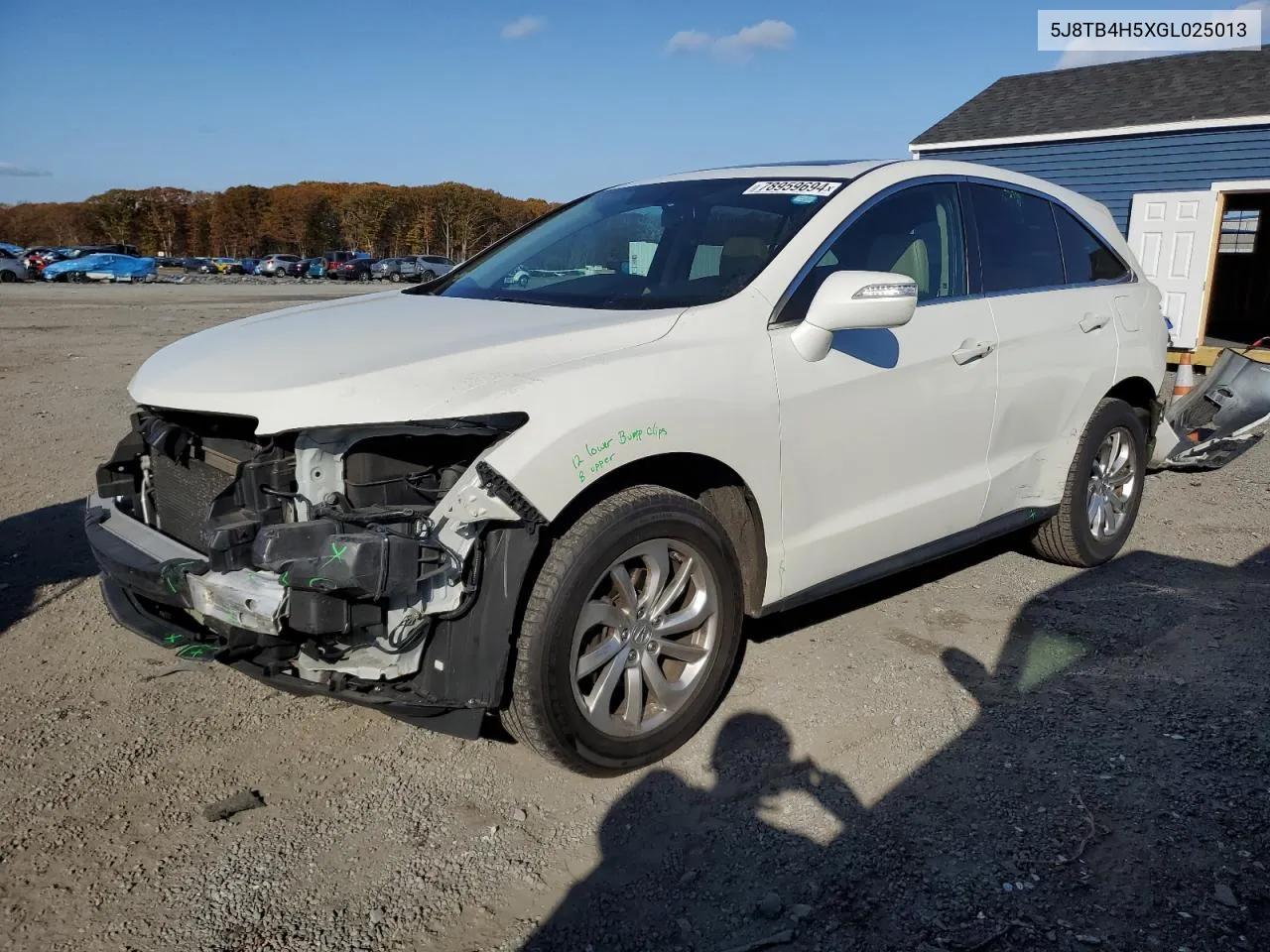 2016 Acura Rdx Technology VIN: 5J8TB4H5XGL025013 Lot: 78959694