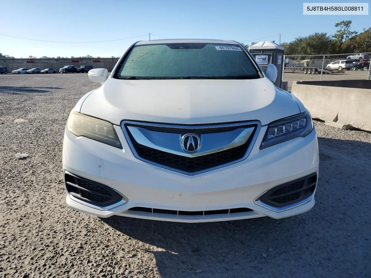 2016 Acura Rdx Technology VIN: 5J8TB4H58GL008811 Lot: 80107884