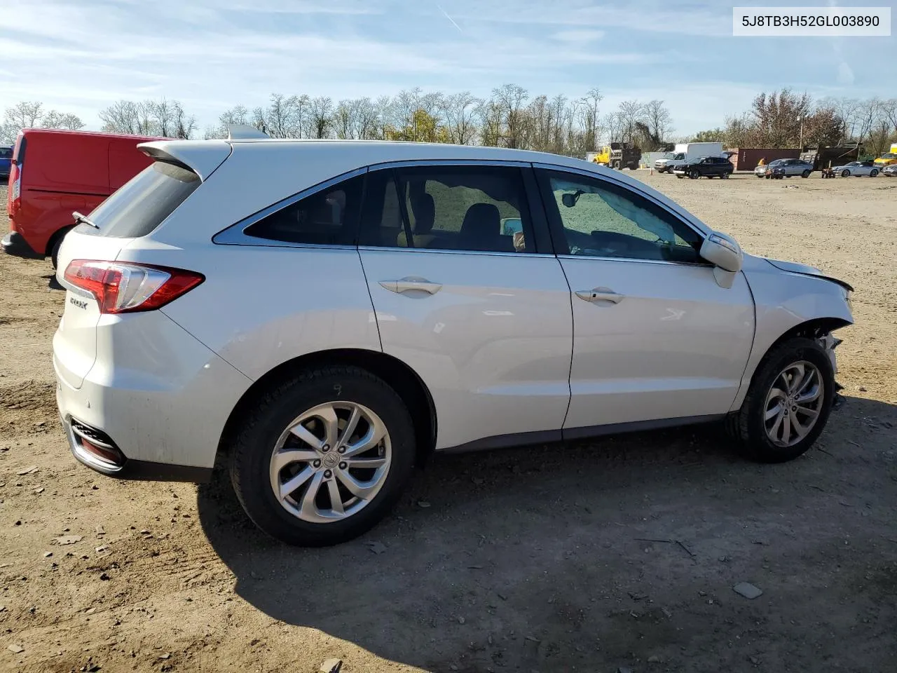 2016 Acura Rdx Technology VIN: 5J8TB3H52GL003890 Lot: 80373574