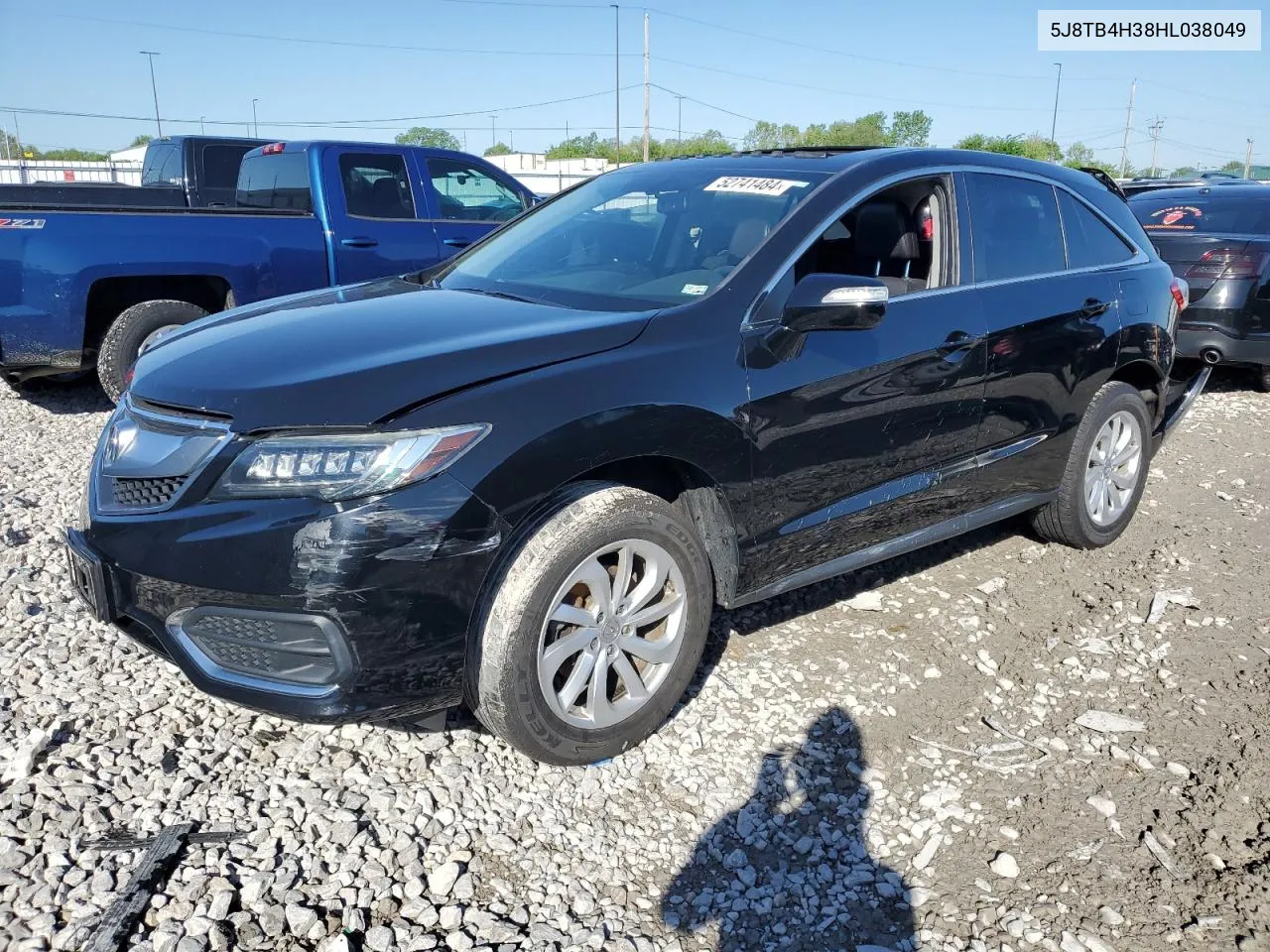 2017 Acura Rdx VIN: 5J8TB4H38HL038049 Lot: 55612504