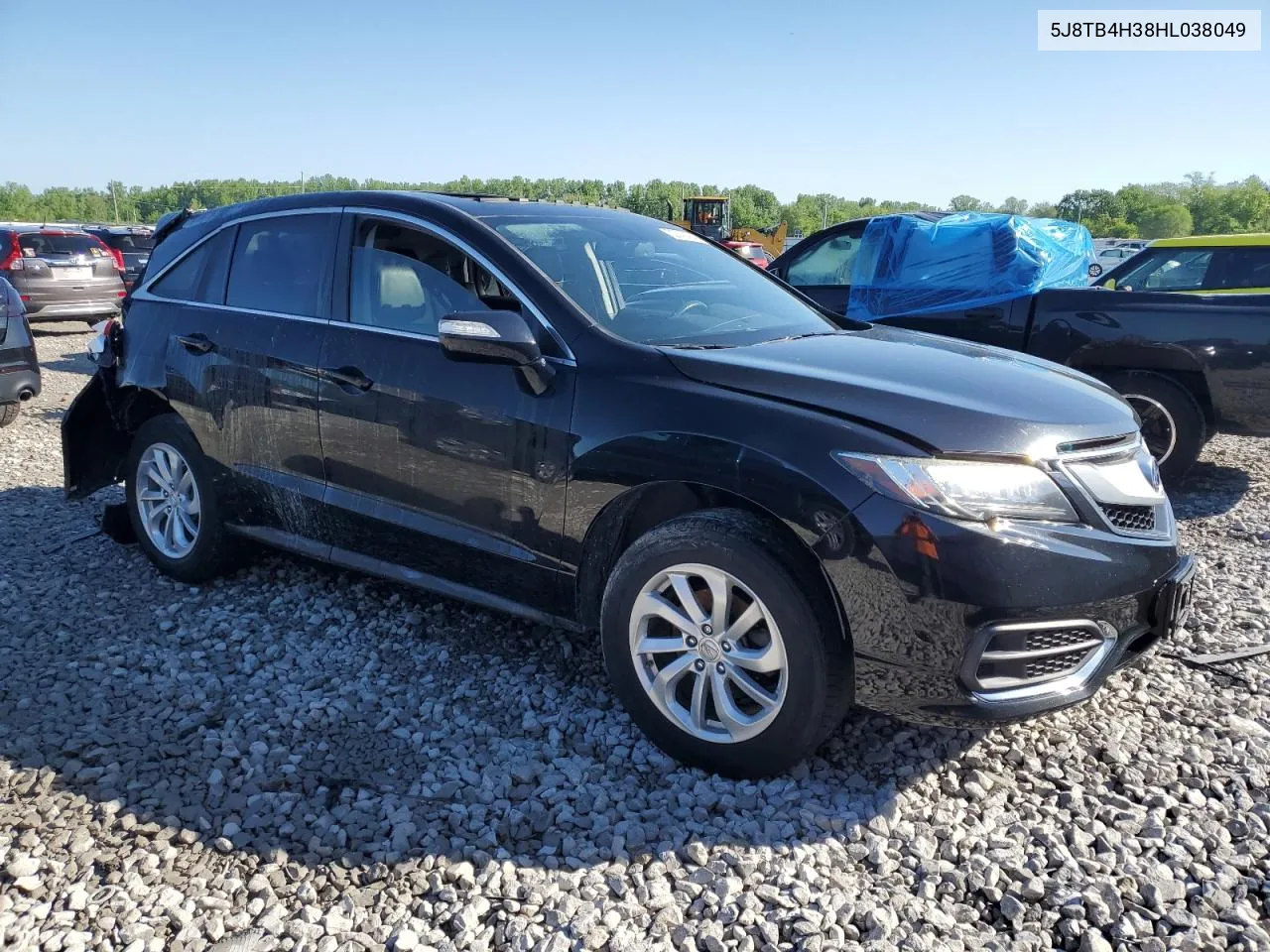 2017 Acura Rdx VIN: 5J8TB4H38HL038049 Lot: 55612504