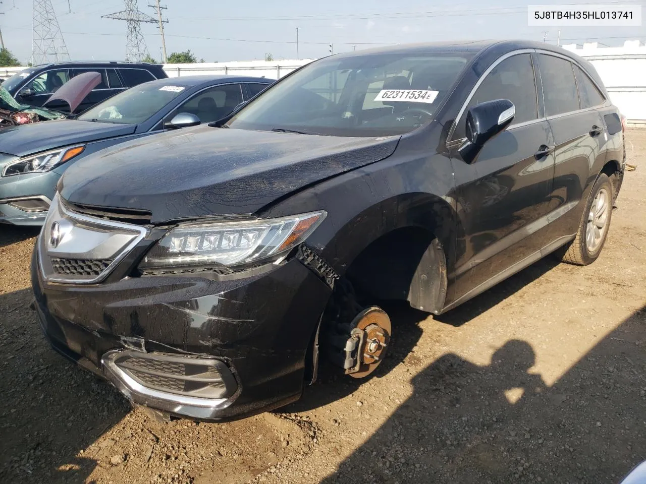 2017 Acura Rdx VIN: 5J8TB4H35HL013741 Lot: 62311534