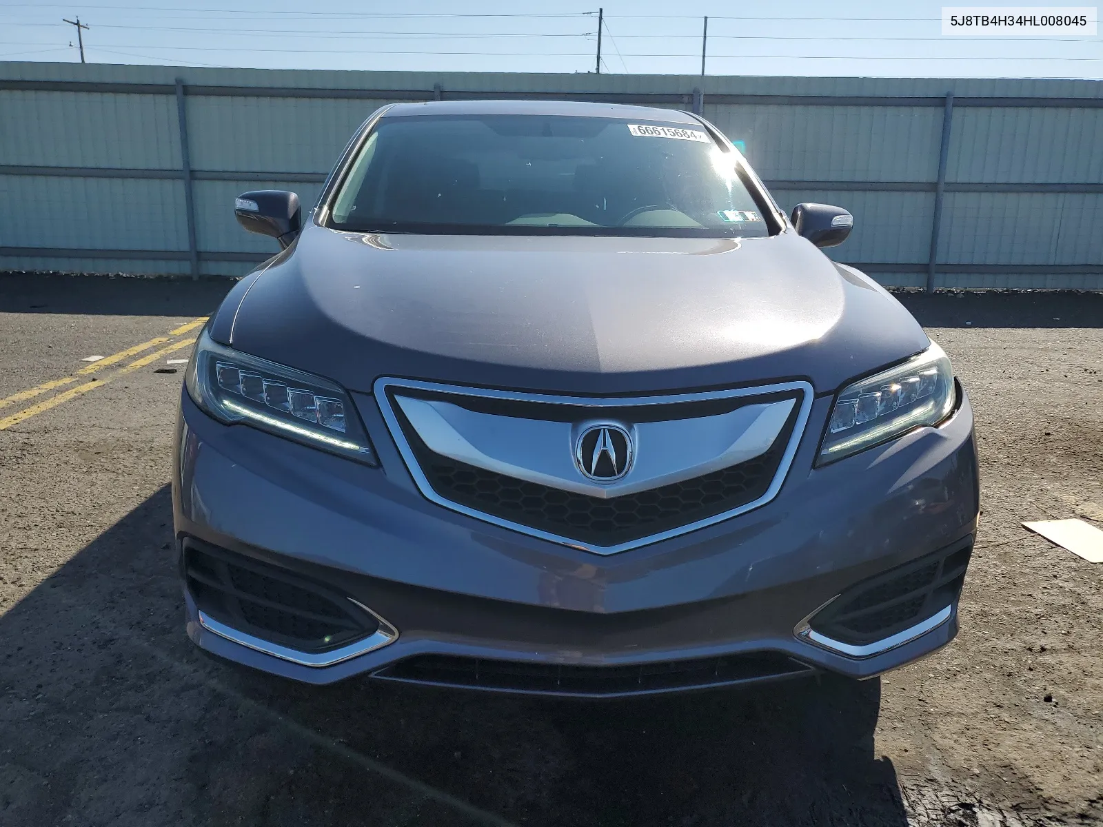 2017 Acura Rdx VIN: 5J8TB4H34HL008045 Lot: 66615684