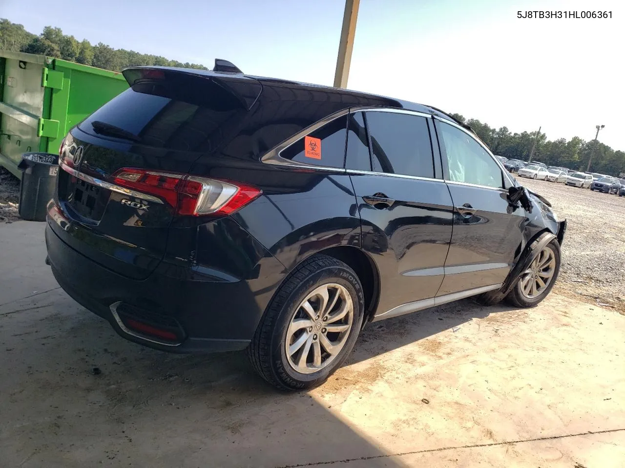 2017 Acura Rdx VIN: 5J8TB3H31HL006361 Lot: 70841554