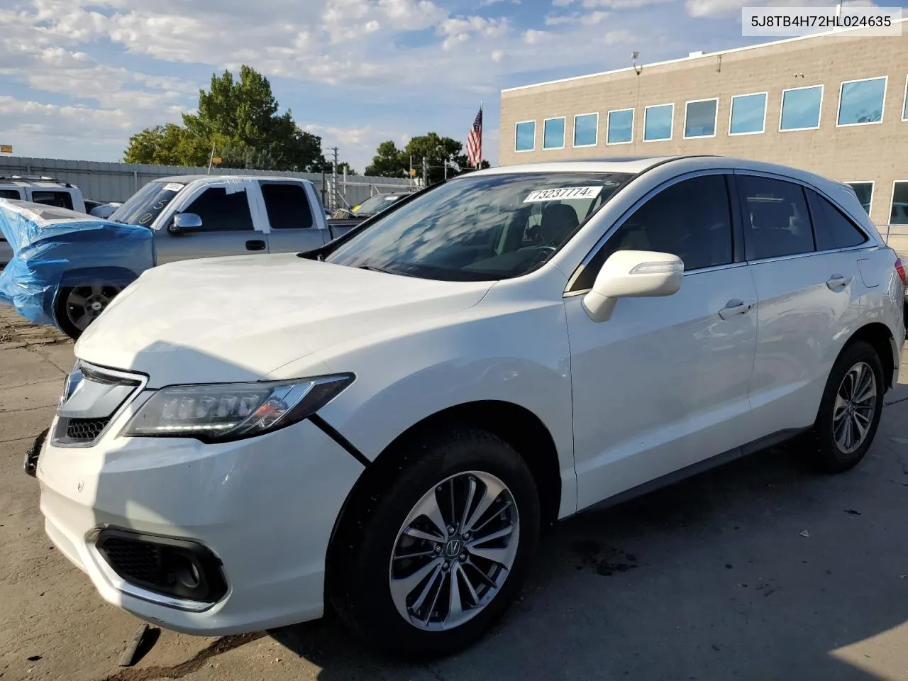 2017 Acura Rdx Advance VIN: 5J8TB4H72HL024635 Lot: 73237774