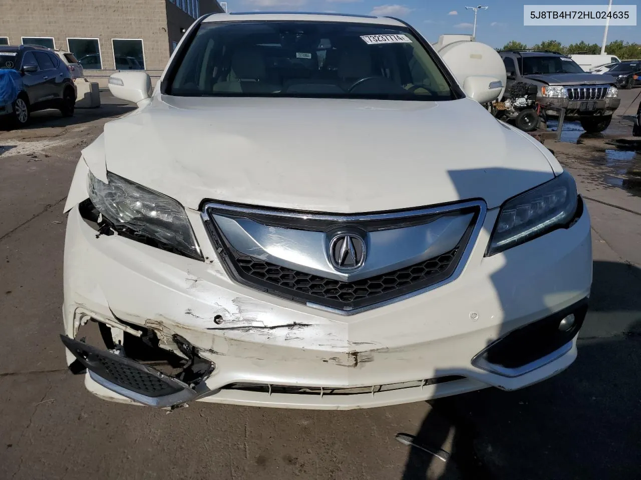 2017 Acura Rdx Advance VIN: 5J8TB4H72HL024635 Lot: 73237774