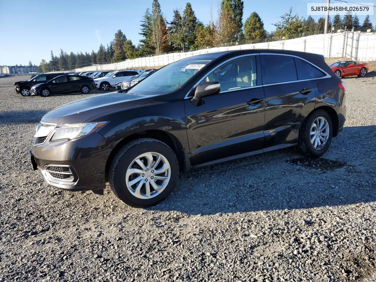 2017 Acura Rdx Technology VIN: 5J8TB4H58HL026579 Lot: 73815714