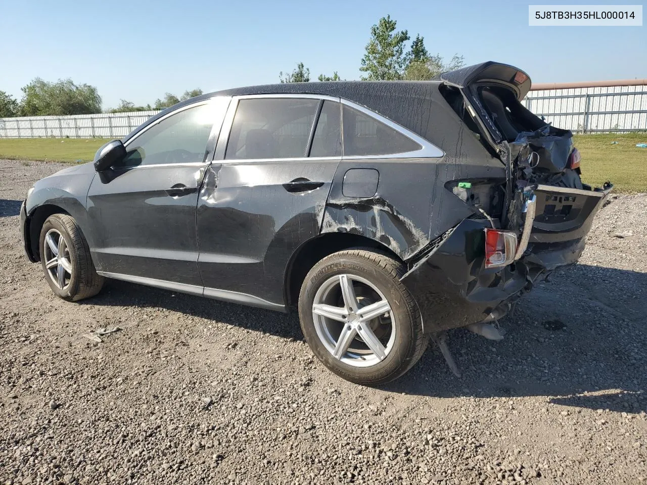 2017 Acura Rdx VIN: 5J8TB3H35HL000014 Lot: 74152334