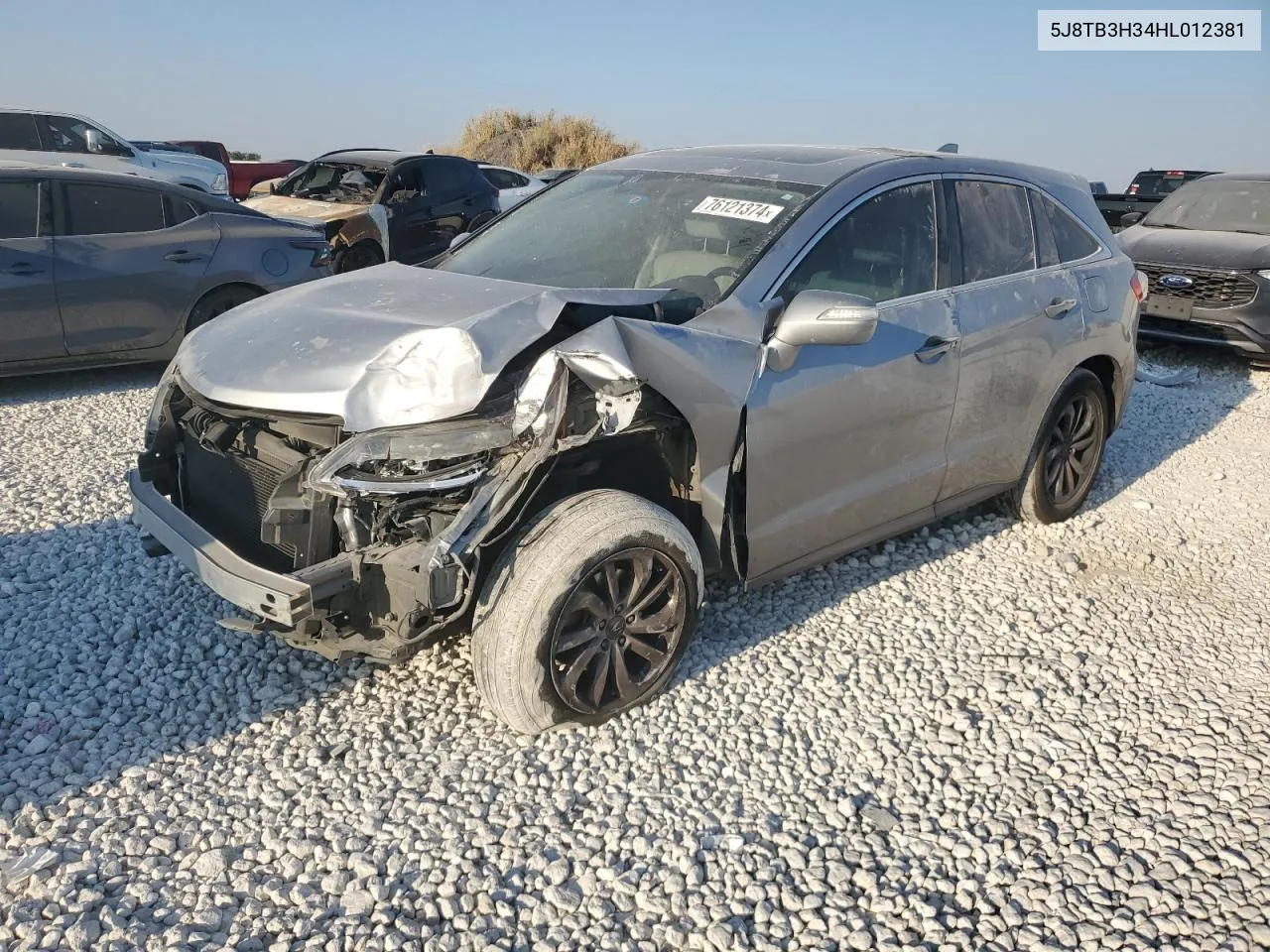 2017 Acura Rdx VIN: 5J8TB3H34HL012381 Lot: 76121374