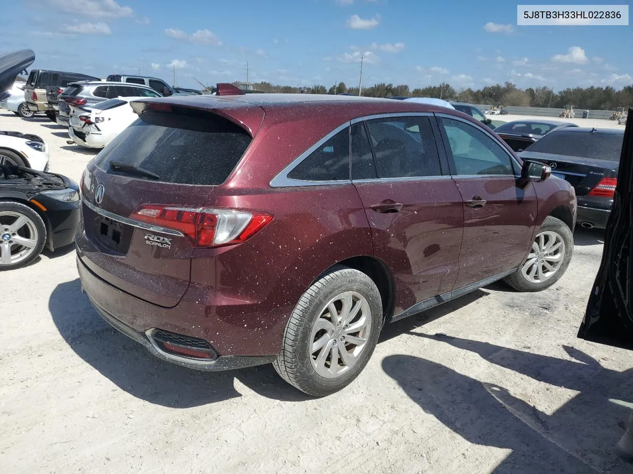 2017 Acura Rdx VIN: 5J8TB3H33HL022836 Lot: 77038614