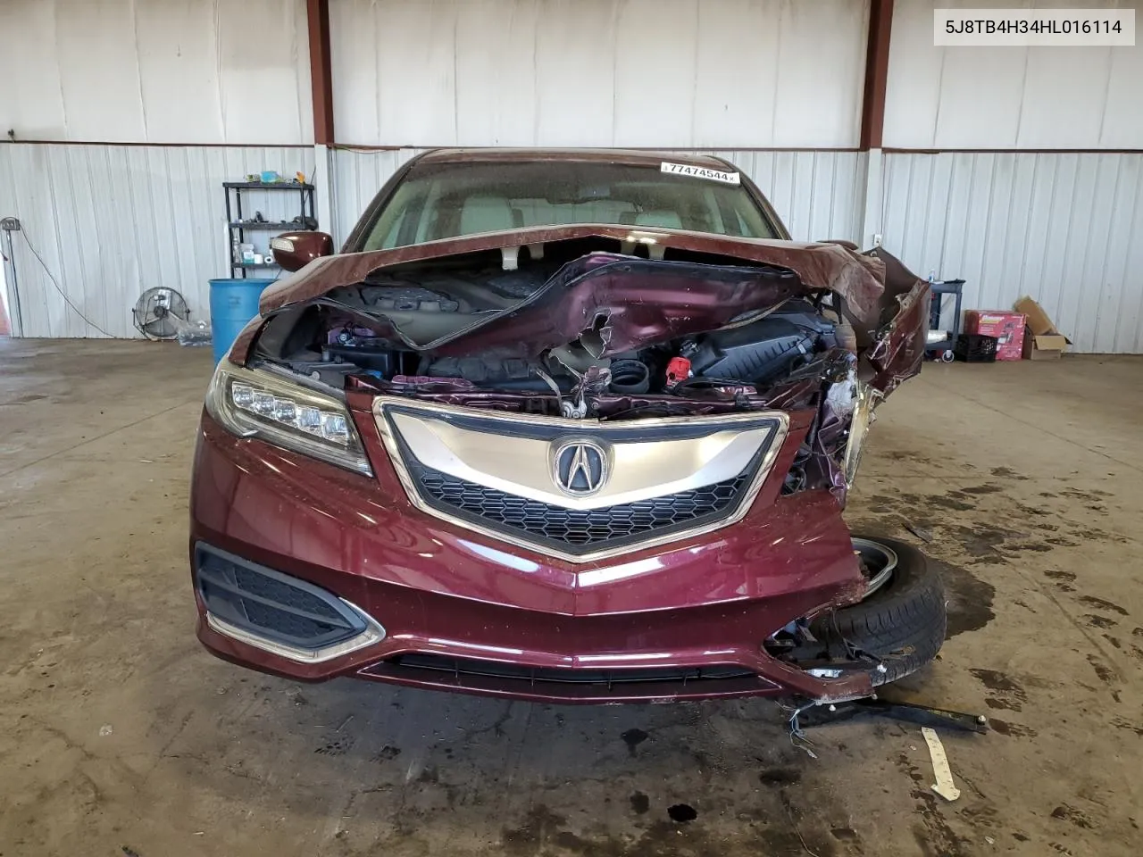 2017 Acura Rdx VIN: 5J8TB4H34HL016114 Lot: 77474544