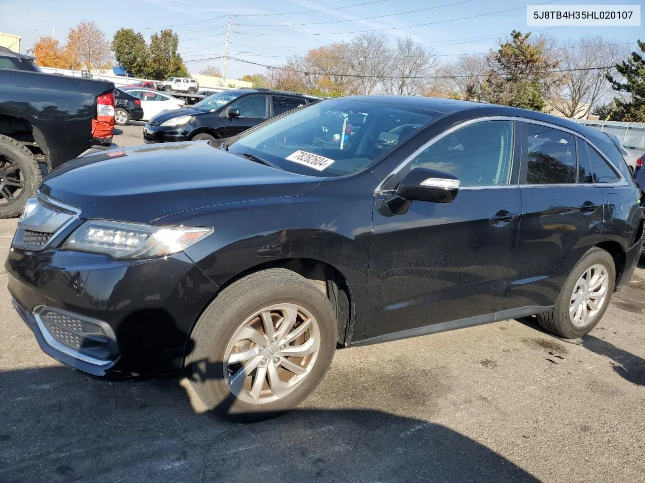 2017 Acura Rdx VIN: 5J8TB4H35HL020107 Lot: 78282604