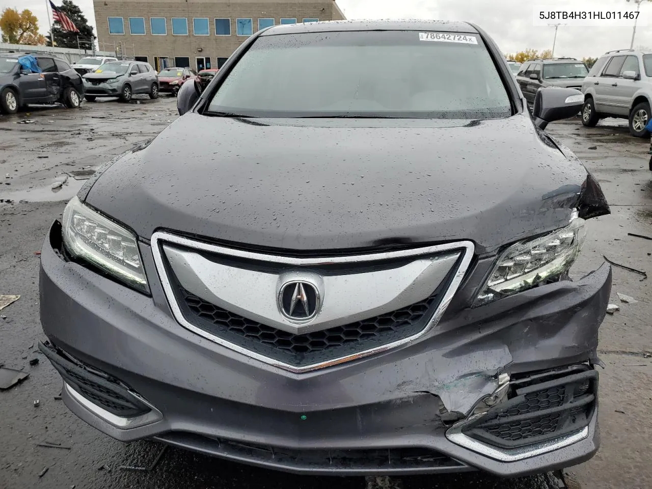 2017 Acura Rdx VIN: 5J8TB4H31HL011467 Lot: 78642724