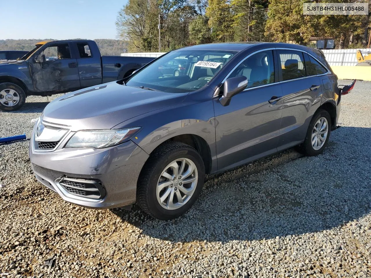 2017 Acura Rdx VIN: 5J8TB4H31HL005488 Lot: 80195164