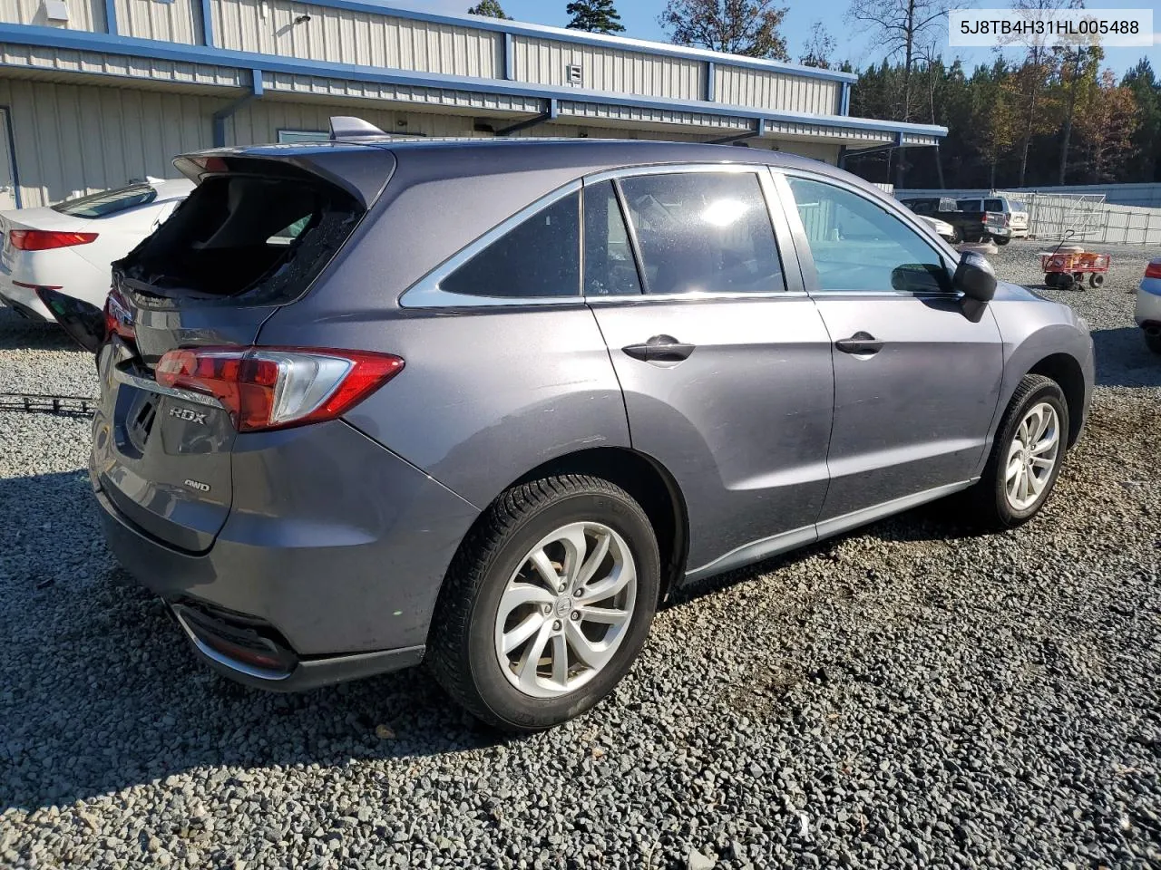 2017 Acura Rdx VIN: 5J8TB4H31HL005488 Lot: 80195164