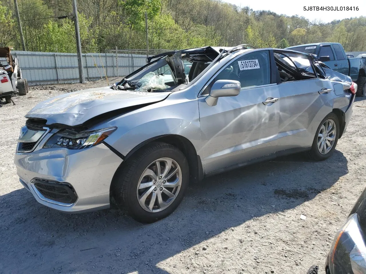 2018 Acura Rdx VIN: 5J8TB4H30JL018416 Lot: 51613734