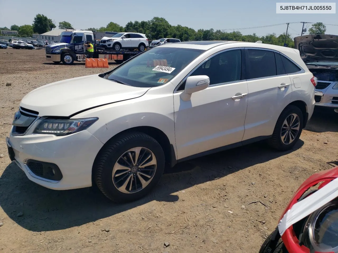 2018 Acura Rdx Advance VIN: 5J8TB4H71JL005550 Lot: 59943494