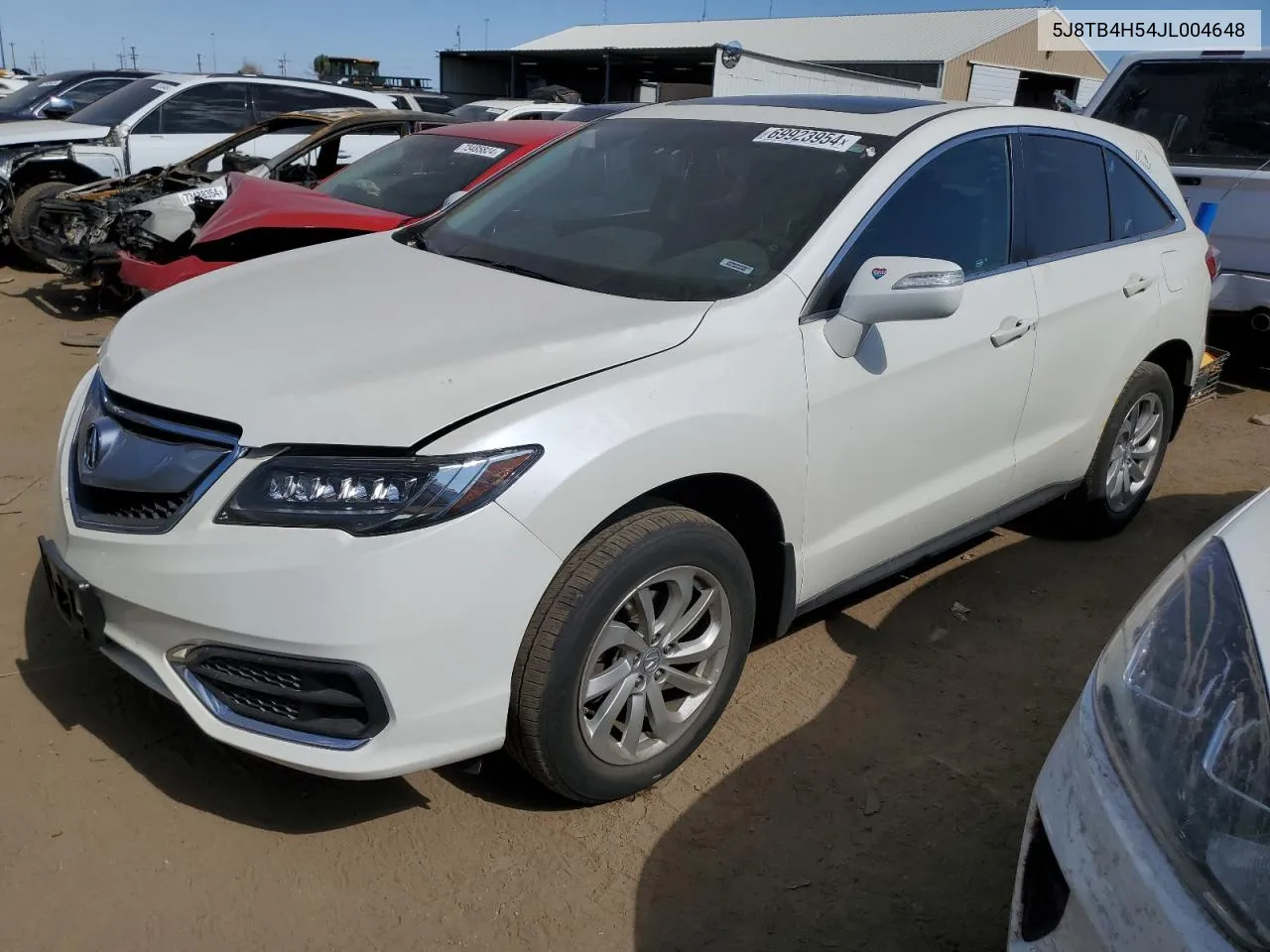 2018 Acura Rdx Technology VIN: 5J8TB4H54JL004648 Lot: 69923954