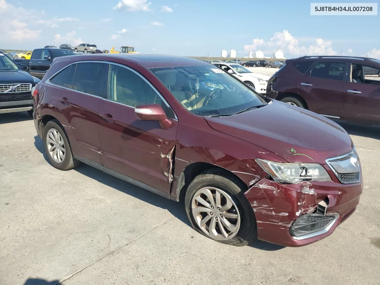 2018 Acura Rdx VIN: 5J8TB4H34JL007208 Lot: 72431254