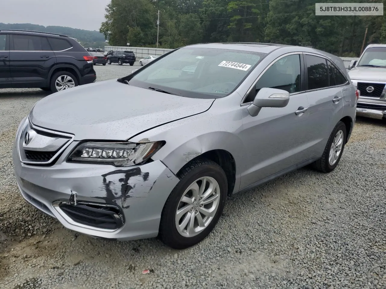 2018 Acura Rdx VIN: 5J8TB3H33JL008876 Lot: 72744544