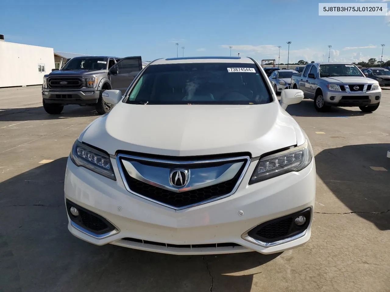 2018 Acura Rdx Advance VIN: 5J8TB3H75JL012074 Lot: 73874544