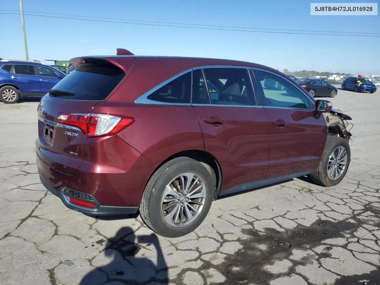 2018 Acura Rdx Advance VIN: 5J8TB4H72JL016928 Lot: 74966904