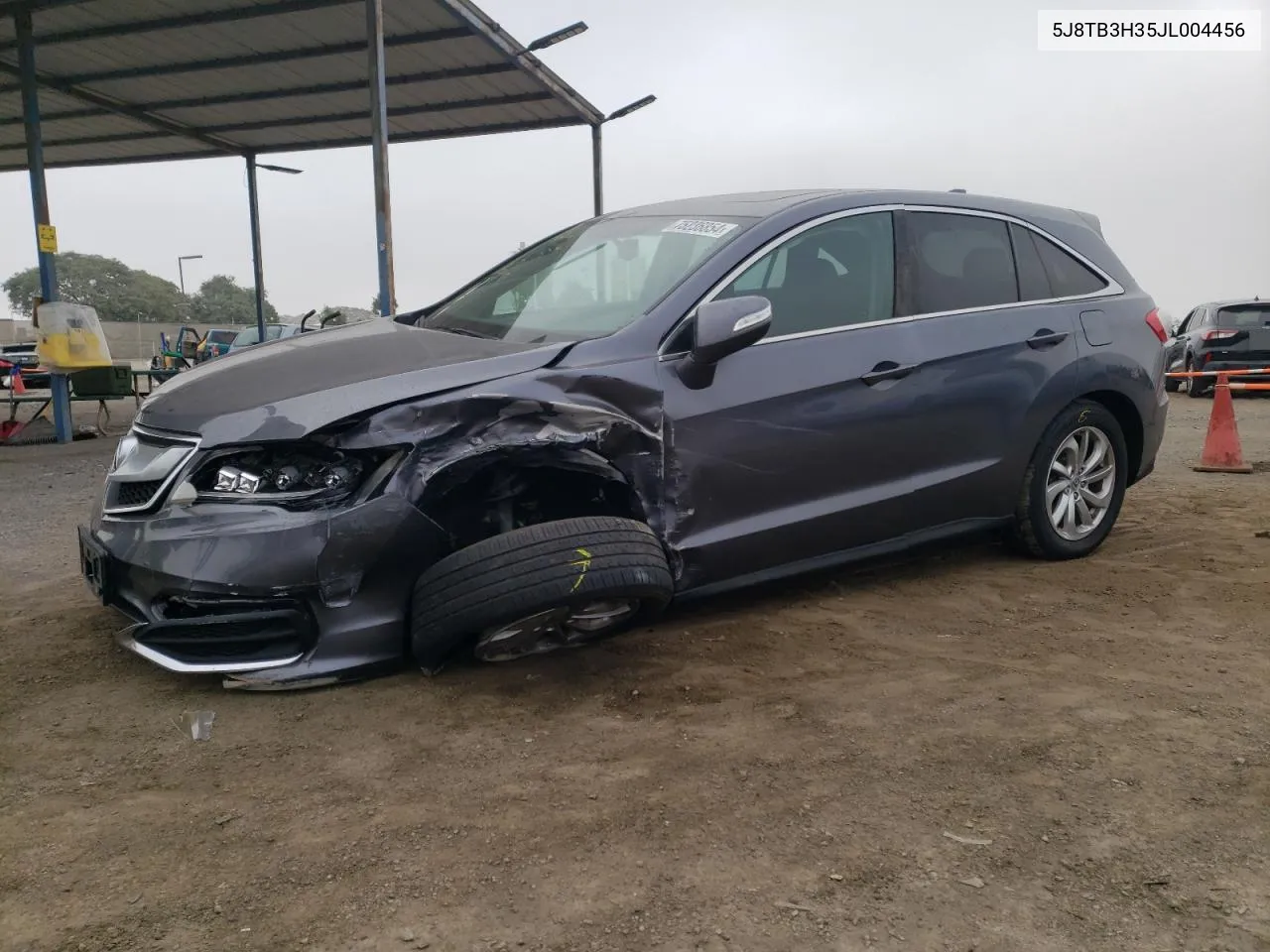 2018 Acura Rdx VIN: 5J8TB3H35JL004456 Lot: 75236854