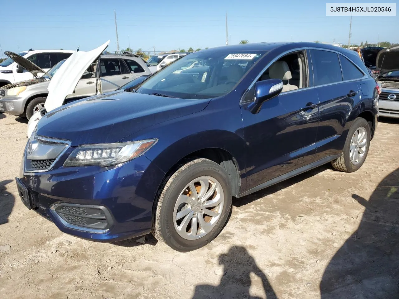 2018 Acura Rdx Technology VIN: 5J8TB4H5XJL020546 Lot: 75647664