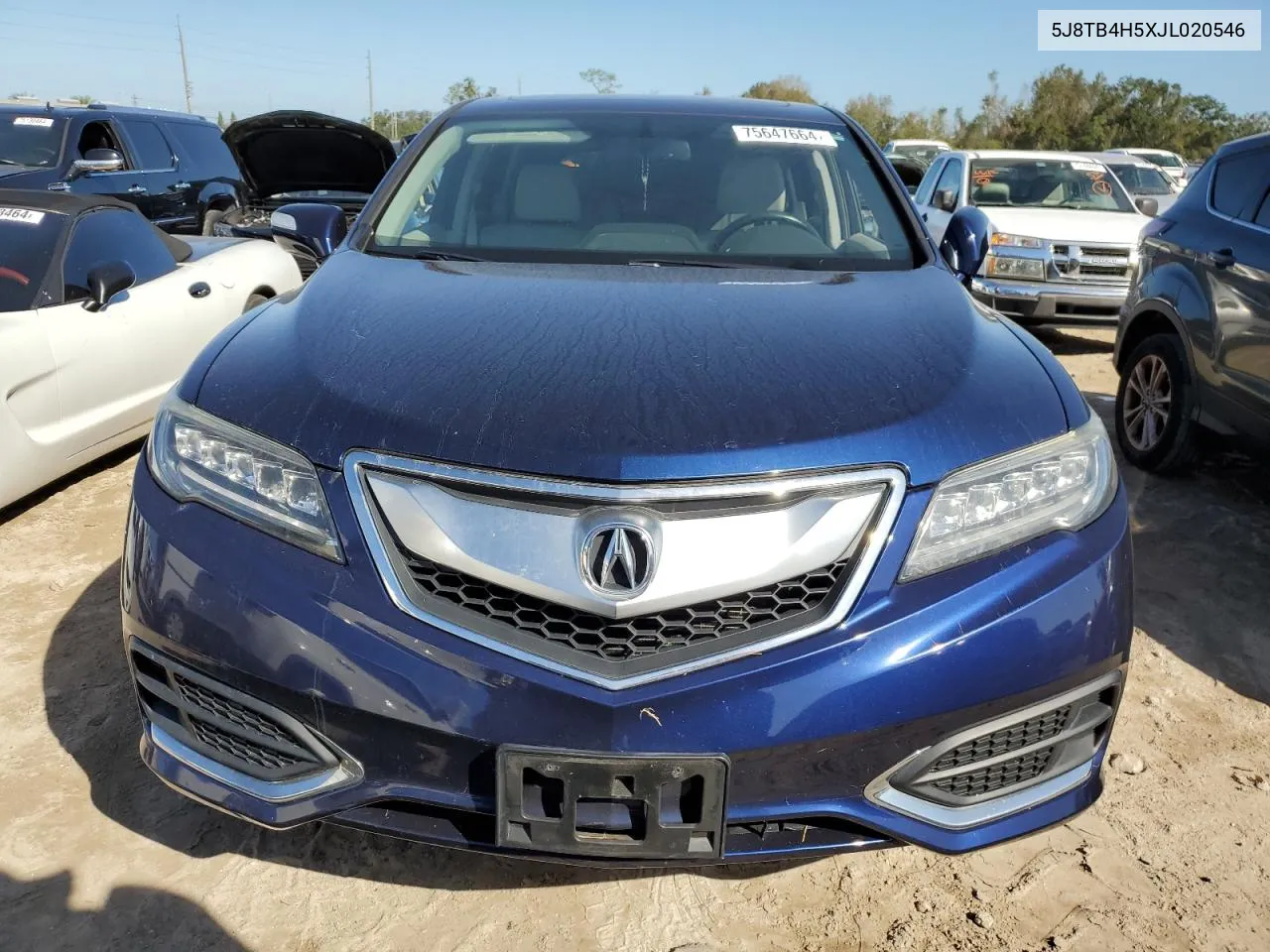 2018 Acura Rdx Technology VIN: 5J8TB4H5XJL020546 Lot: 75647664