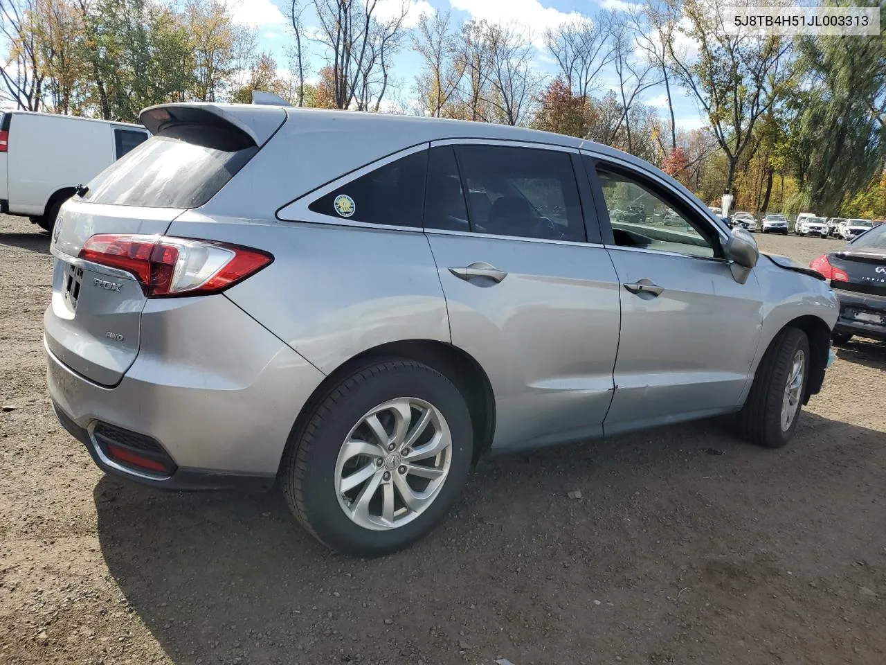 2018 Acura Rdx Technology VIN: 5J8TB4H51JL003313 Lot: 75861674