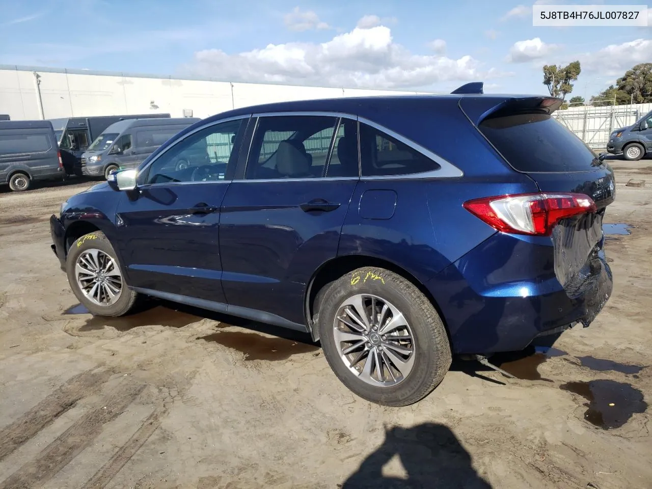 2018 Acura Rdx Advance VIN: 5J8TB4H76JL007827 Lot: 78829504