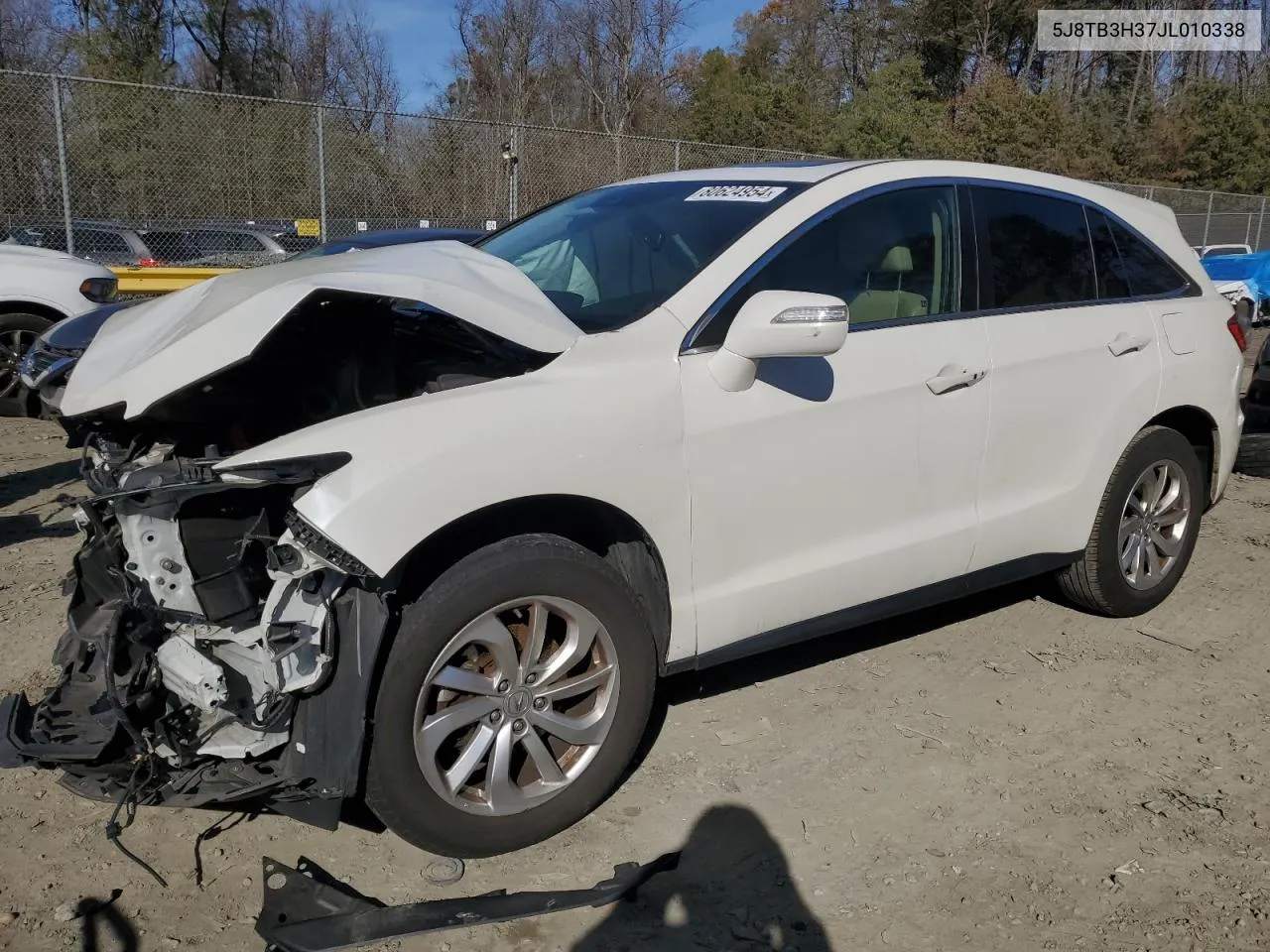 2018 Acura Rdx VIN: 5J8TB3H37JL010338 Lot: 80624954