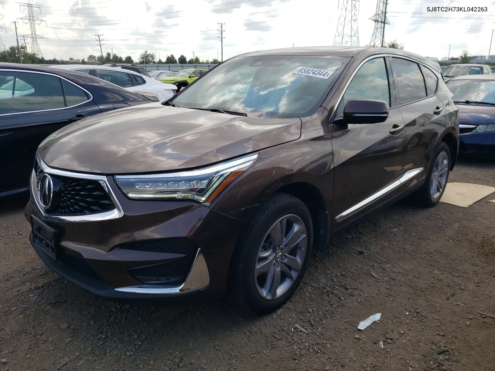 2019 Acura Rdx Advance VIN: 5J8TC2H73KL042263 Lot: 65824344