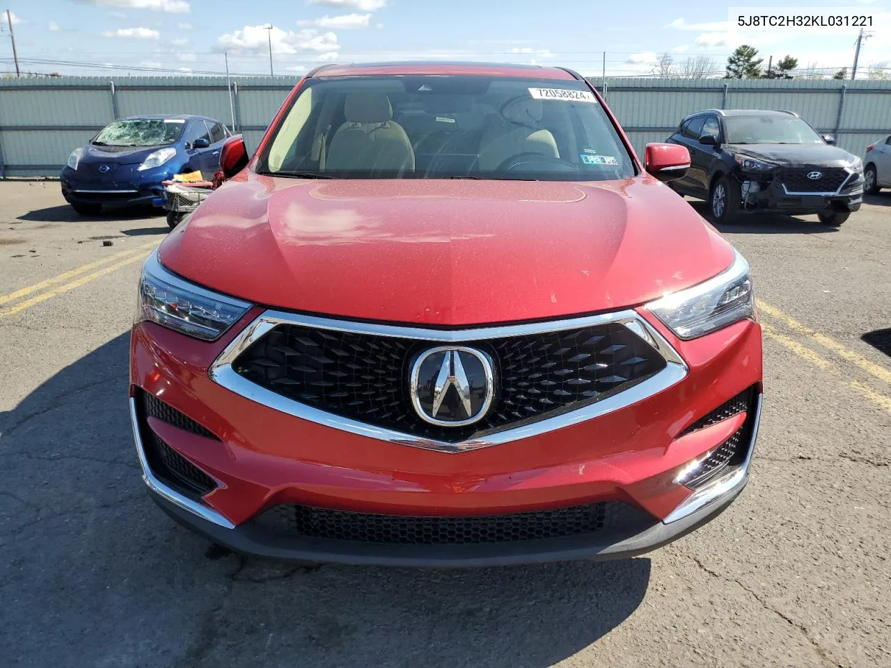 2019 Acura Rdx VIN: 5J8TC2H32KL031221 Lot: 72058824