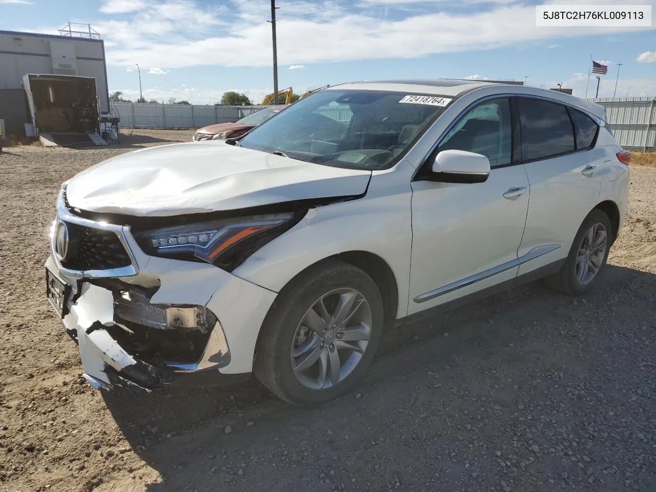 2019 Acura Rdx Advance VIN: 5J8TC2H76KL009113 Lot: 72418764