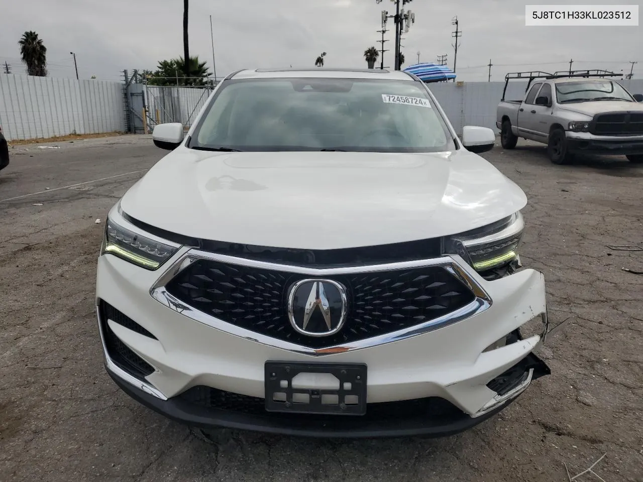 2019 Acura Rdx VIN: 5J8TC1H33KL023512 Lot: 72458724