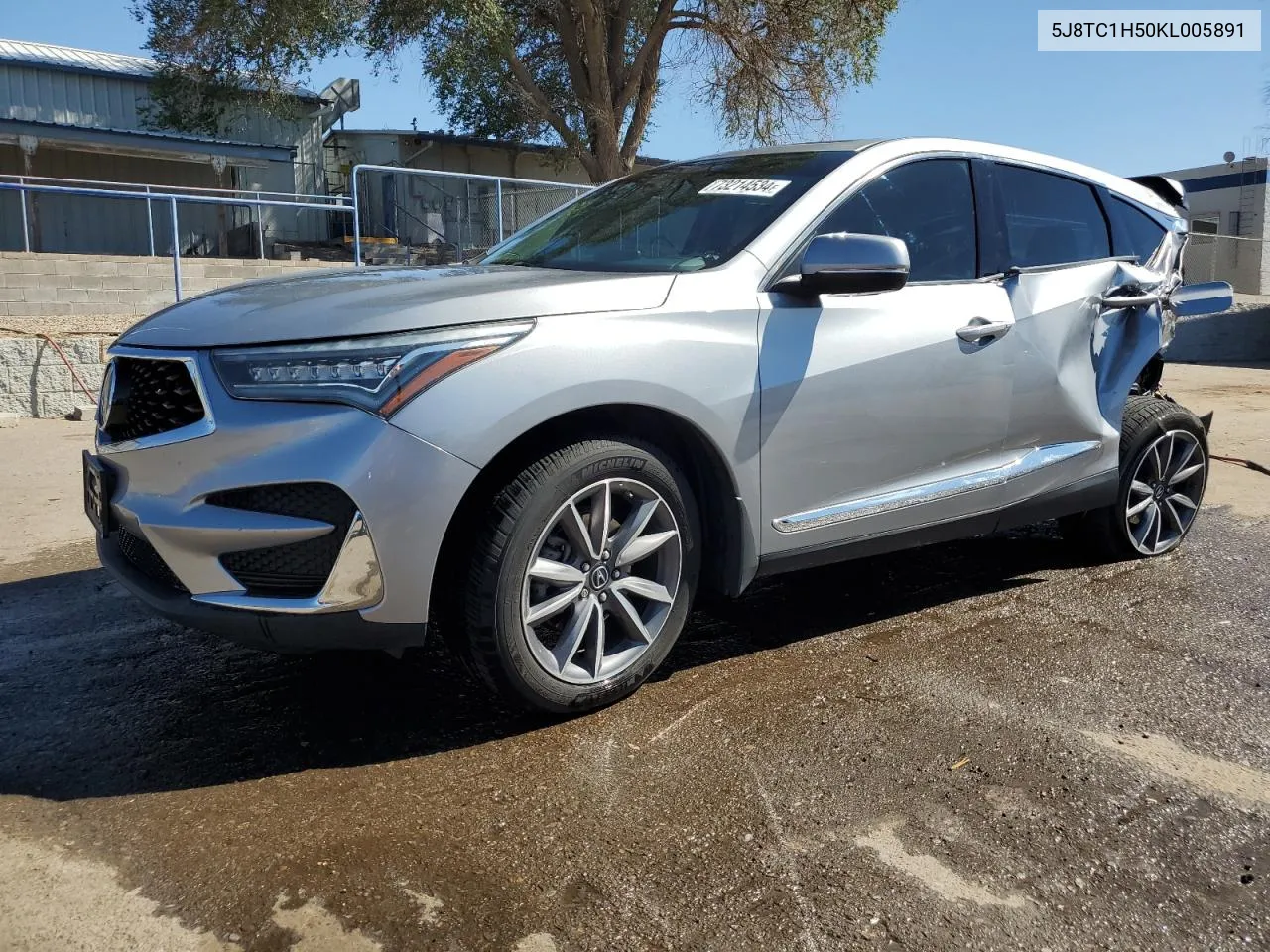 2019 Acura Rdx Technology VIN: 5J8TC1H50KL005891 Lot: 73214534