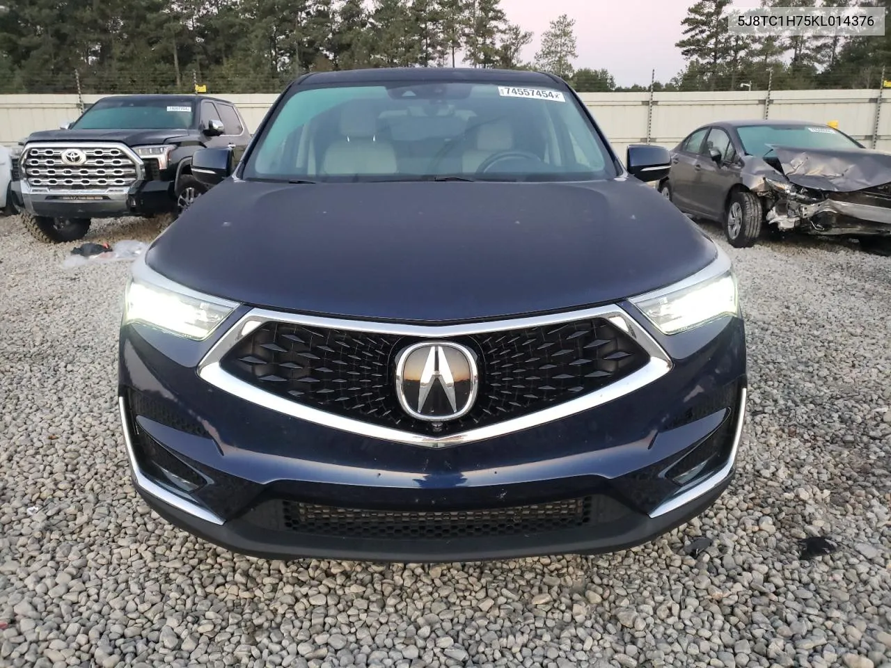 2019 Acura Rdx Advance VIN: 5J8TC1H75KL014376 Lot: 74557454