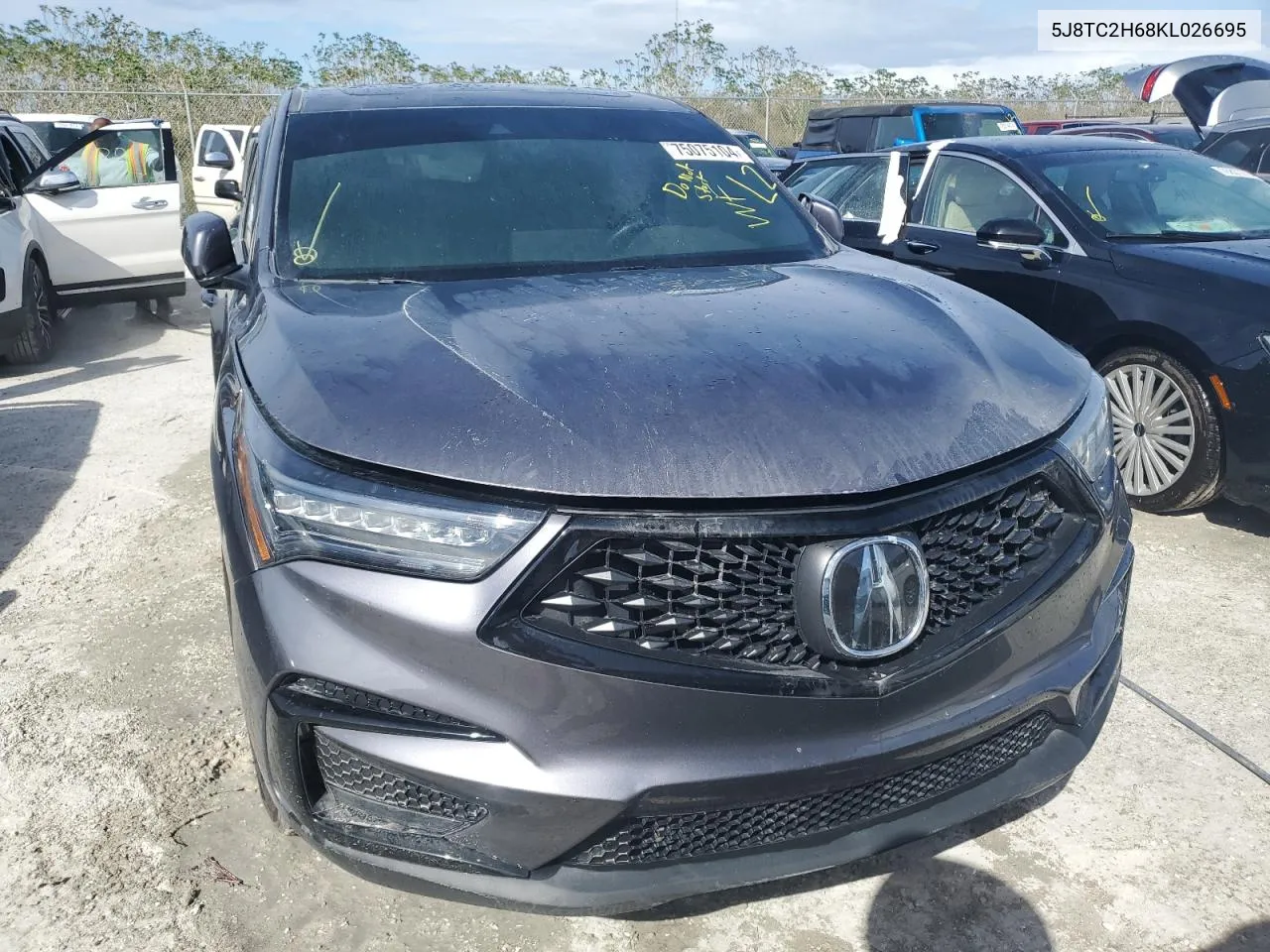 2019 Acura Rdx A-Spec VIN: 5J8TC2H68KL026695 Lot: 75075104