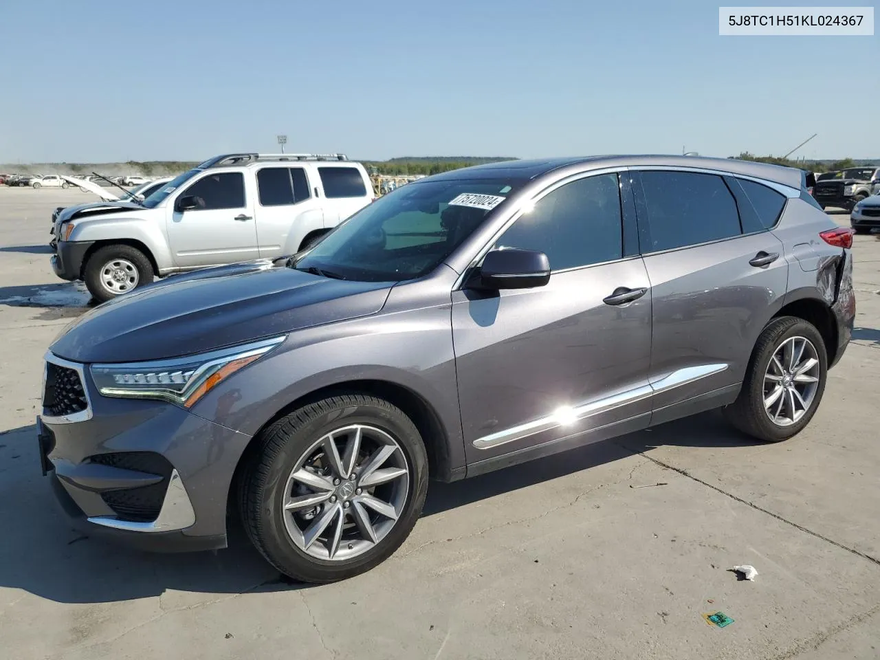 2019 Acura Rdx Technology VIN: 5J8TC1H51KL024367 Lot: 75720024